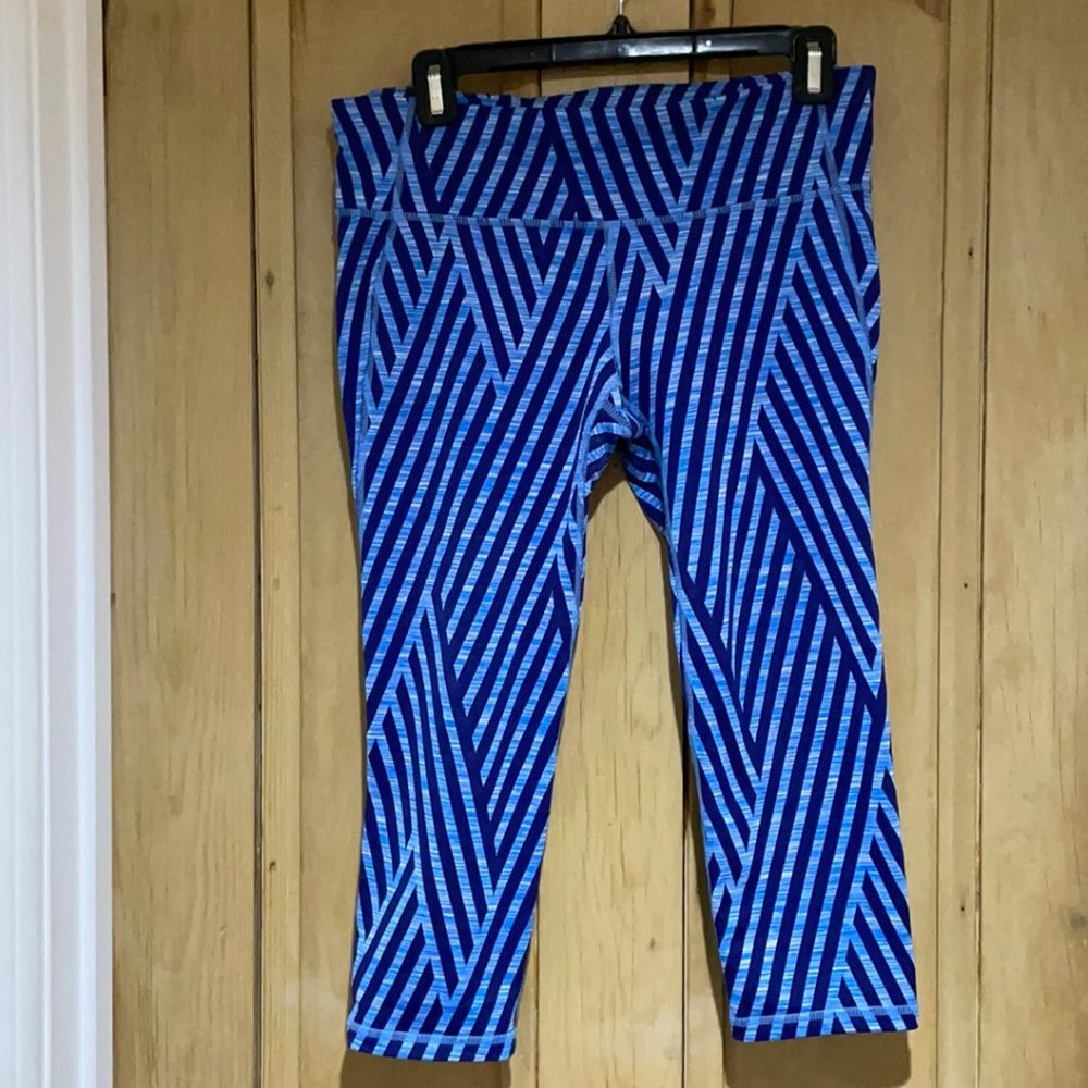 Blue Geometric Leggings